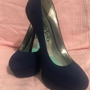 Blue Platform Heels